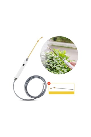 Besthome1 Paslanmaz Çelik Bahçe Hortumu Püskürtme Çubuğu: 2 Seviyeli Ayarlanabilir, Şarj Edilebilir, 9.8 Fit Hortum, Yedek Bakı