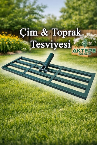 Çim Tesviye Aleti Toprak Tesviyesi Kompost Kum Gübre Yayma Toprak Düzleştirme Tırmığı Çimen Peyzaj Tesviyesi Sapsız