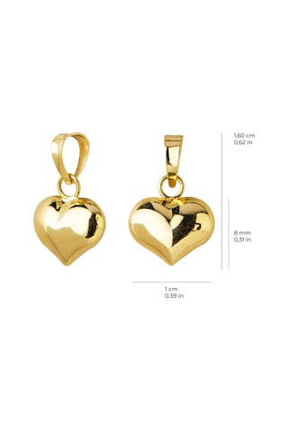 Goldkupe 14 Ayar Altın Şişme Kalp Kolye Ucu 0,49 Gr-6028 Altın
