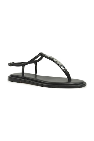 Nine West Orıa 6fx Siyah Kadın Düz Sandalet 000000000102052487 Siyah