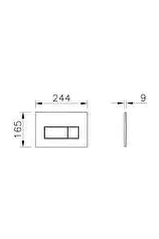 VitrA Root Square Kumanda Paneli,fırçalı Altın 740-2325