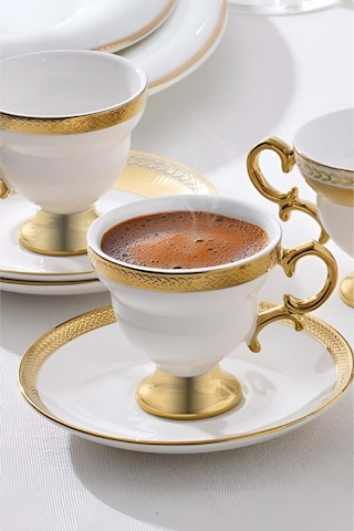 Aryıldız Majesty 6 Kişilik Kahve Fincan Takımı Gold