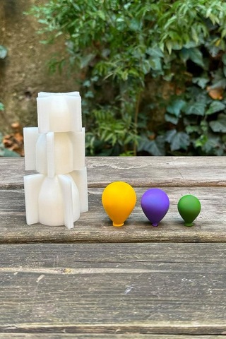Rufus Concept Balon Elips Set Silikon Mum Kalıpları