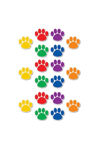 Resources Magnetic Accents Colourful Paw Prints 77207.0 Diğer