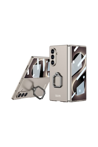 Nihcase Samsung Galaxy Uyumlu Z Fold 8 Ultra Kılıf Kıpta Flip Ring Kamera Korumalı Kapak