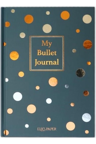 Confetti Mavi Sert Kapak Noktalı Defter