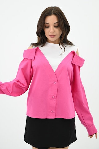 Kadın Omuz Atlet Detaylı Gömlek 1737-24 001