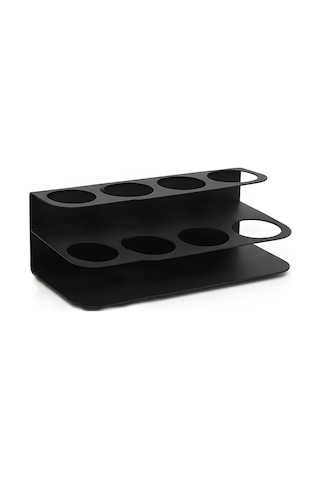 Metal Siyah 8 Li Şurup Standı Siyah