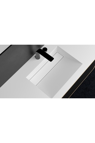 Corian Akrilik Gizli Gider Antibakterial Banyo Eviyesi