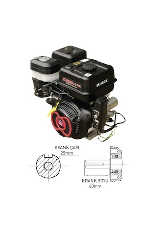 Kama GK460E 18HP Kamalı Benzinli Marşlı Tek Motor