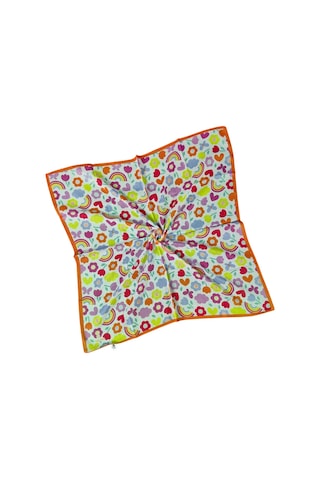 Mim Eşarp Valino Soft Pamuk Çocuk Desenli Eşarp 70x70 Cm Turuncu - Çiçek