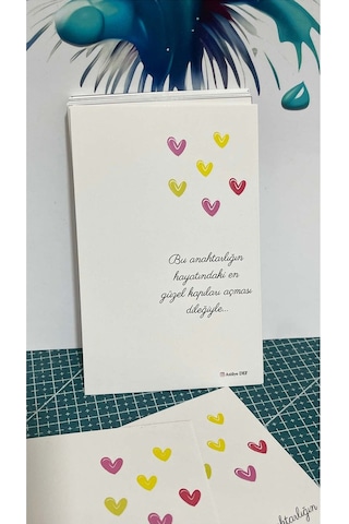 Anahtarlık Kartı Kalpli 9,5x15 Cm 49 Adet Kişiye Özel