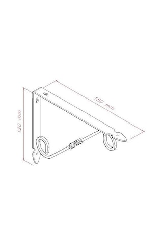 Ferforje Dekoratif Raf Altı Raf Ayağı Konsol Beyaz 15 Cm N11.28594