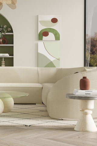 Modalife Teddy Köşe Takımı Krem