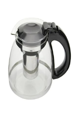 Çelik Süzgeçli Cam Çaycı Servis Demlik 1500 Ml. Royaleks-7488 Asorti