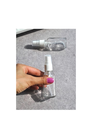6 Adet 30 Ml Beyaz Cam Sprey Şişesi Kolonya Nişan Düğün Fısfıs