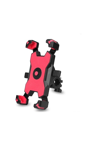 Wezone Bisiklet Motor Bisiklet Telefon Tutucu, 360 Döner, Sağlam Tutuş, Şok Emici, Kol Tutucu Tipi Kırmızı Pla-01 Kırmızı