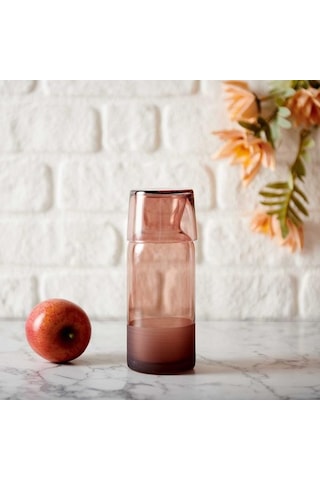 Rakle Matte Bardaklı Sürahi - Kahverengi - 700 Ml