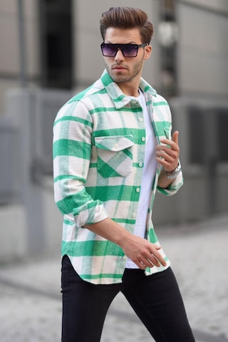Madmext Yeşil Regular Fit Oduncu Gömlek 4950 Yeşil