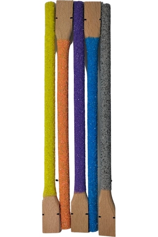 Papağanhane Natürel Ahşap Kumlu Tünek 24 Cm