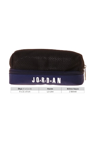 Jordan Air Houston Navy Blue Erkek Çocuk Lacivert Üç Gözlü Kalemlik/kalem Çantası - Q3179