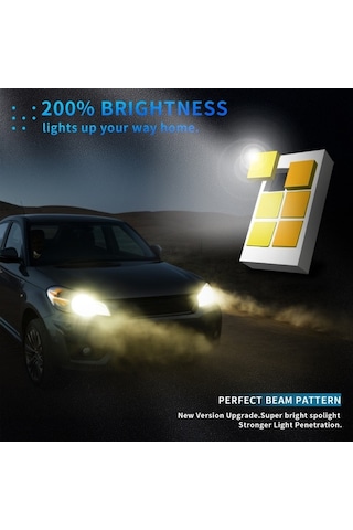 Pazly H7 Ip67 Su Geçirmez Araba Led Far Ampulü Gri - Yüksek Kalite