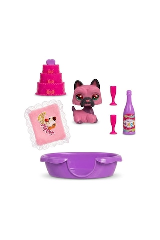 Petclub Sevimli Minişin Yatak Odası Oyun Seti Sevimli Pembe Köpek Ve Eğlenceli Aksesuarlı Kutu Oyuncak