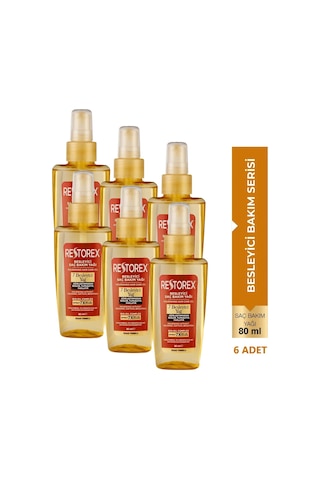 Besleyici Bakım Yağı 6x80 Ml - 7 Besleyici Yağ Göz Alıcı Parlaklık İpeksi Yumuşaklık