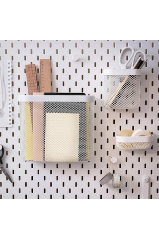 Ikea-50517760 Skadıs 3'lü Sepet Set Gri