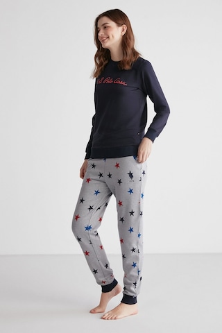 U.S. Polo Assn. U.s Polo Assn. 16958 Kadın Lacivert Patlı Uzun Kollu Pijama Takımı -lacivert Lacivert