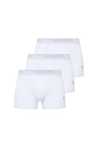 U.S. Polo Assn. Erkek Beyaz 3 Lü Boxer