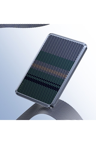 Benks Mp16 Armorgo M-safe Özellikli Aurora Serisi Aramid Fiber Powerbank 15w 10000mah Siyah-yeşil