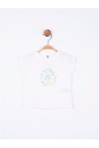 Nk Kids Kız Bebek Time Yazılı Pamuklu Tshirt-11896 Ekru