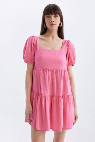 DeFacto Babydoll Kare Yaka Kısa Kollu Midi Elbise C5291AX24HSPN625