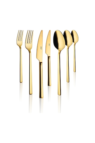 Klas Titanyum Gold 7 Parça Çatal Kaşık Bıçak Takımı