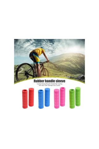 Cbtx Anti-Skid Kauçuk Ultralight Yumuşak Gidon Sapları 2 Adet Koyu Mavi