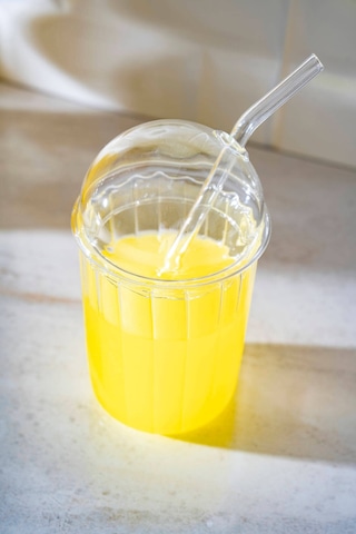 Lumis Pipetli Cam Bardak - 400 Ml Şeffaf