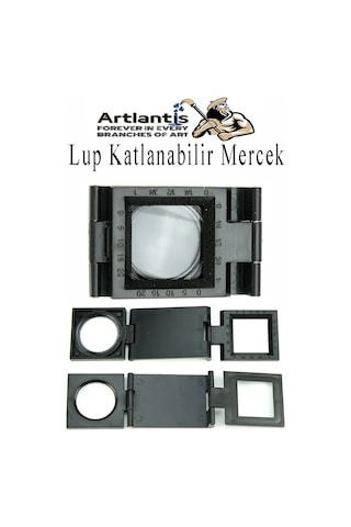 Lup Büyüteç Mercek 1.5x1.5 Cm 1 Adet 10x Büyütmeli Plastik Katlamalı Lup Optik Mercek Tekstil Kumaş İplik Katlanabilir