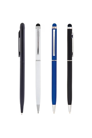 Özel Seri Günlük Dokunmatik Not Promosyon Baskılı Şık Kurumsal Hediye Touchpen Kalem Mavi