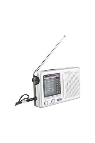 Flybuy Hoparlörlü Am/fm/sw Radyo, İç/dış Mekan & Acil Durumlar İçin, Gümüş, Kompakt Taşınabilir