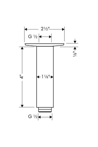 Hangrohe 10 Cm Tavan Bağlantısı Krom - 27479000