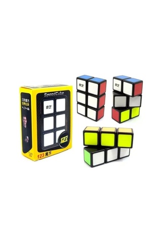 Toyaş Qiyi 1x2x3 Cuboid Cube Siyah Disket Etiketsiz Küp 123 Siyah Başlıklar Versiyon Speed Cube