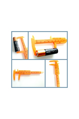 Omeniv Mini Cetvel Kompas Caliper Hobi Maket Masaüstü Obje Sarı