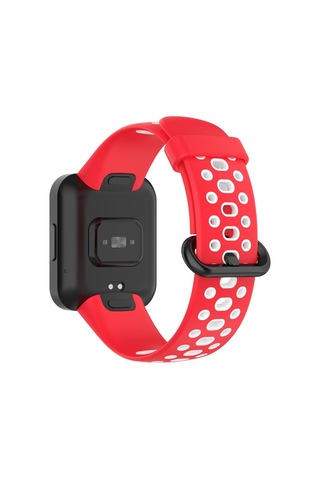 Redmi Watch 2 Spor Delikli Kordon - Kırmızı-beyaz