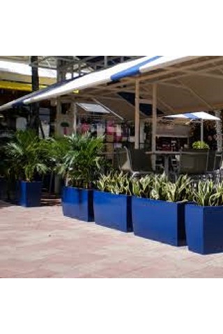 Mofiba Fiberglass Saksı Kare 35cm 35cm 35h Cm Lacivert