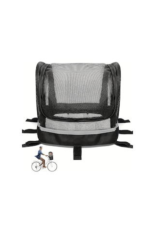 Brightnova Siyah Evcil Hayvan Bisiklet Sepeti Koruması Nefes Alabilir Emniyet Filesi