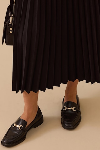 Seçil Kadın Esnek Bel Pliseli Basic Etek 1019 Siyah Siyah