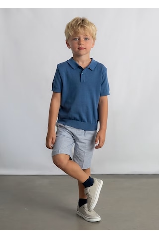 Mayoral Polo Yaka Erkek Çocuk T-shirt 3106 İndigo