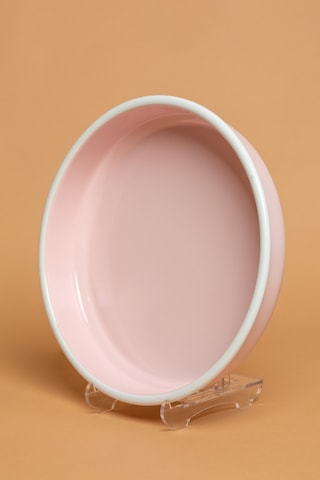 Rosa Di Verona Emaye Oval Pembe Fırın Tepsisi Ebutay Pembe