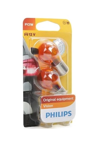 Philips Py21w Vision, 12v Turuncu Amber Sinyal Ampülü, 2'li Paket